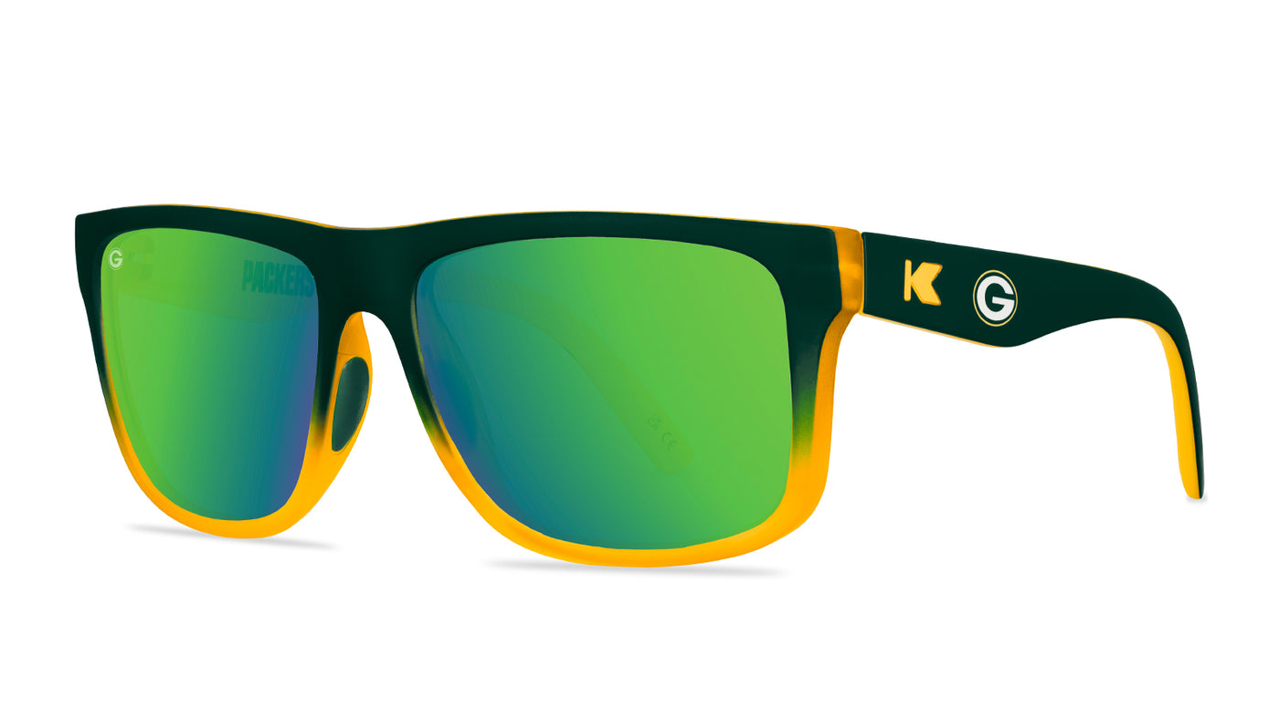 Knockaround and Green Bay Packers Torrey Pines Sport Sunglasses,  Threequarter