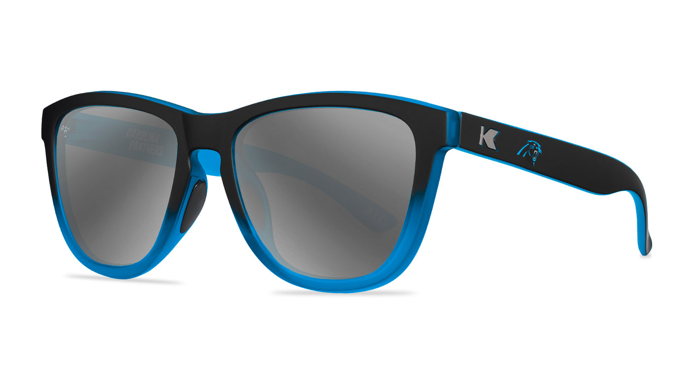 Knockaround and Carolina Panthers Premiums Sport Sunglasses, Threequarter