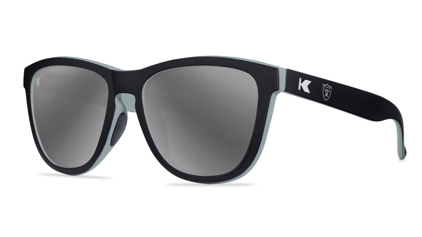 Knockaround and Las Vegas Raiders Premiums Sport Sunglasses,  Threequarter