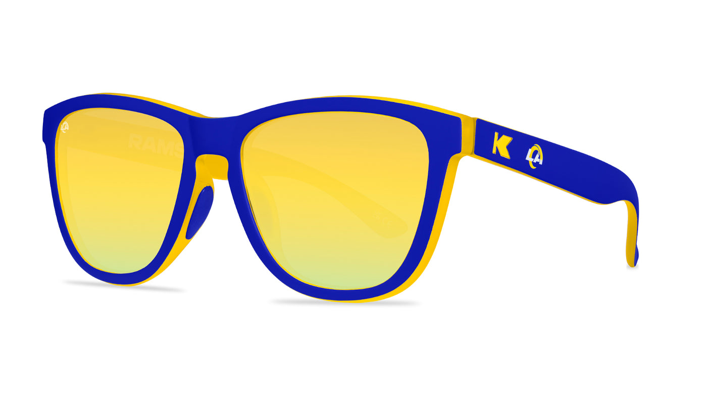 Knockaround and Los Angeles Rams Premiums Sport Sunglasses,  Threequarter