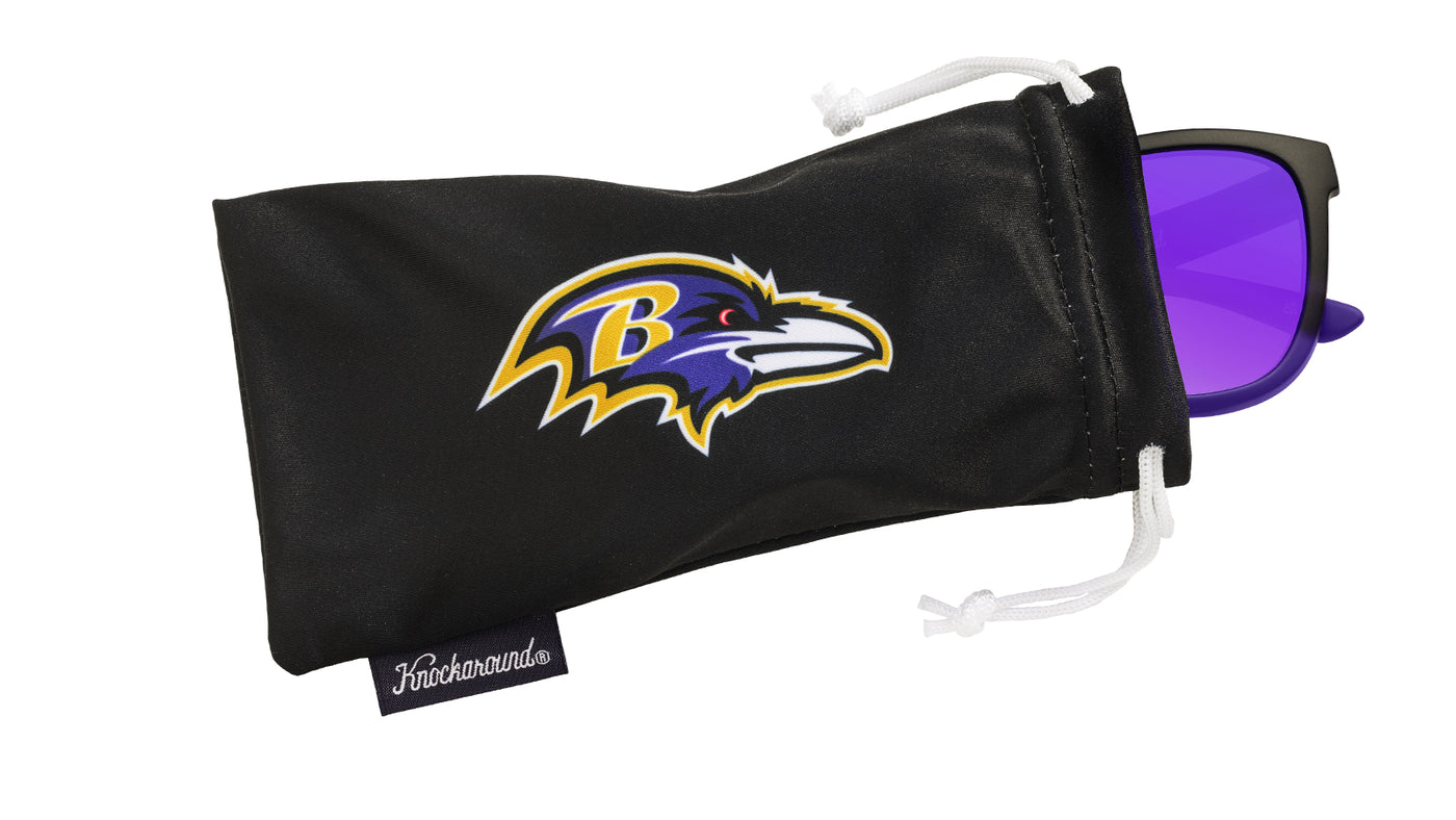 Knockaround and Baltimore Ravens Premiums Sport Sunglasses, Pouch