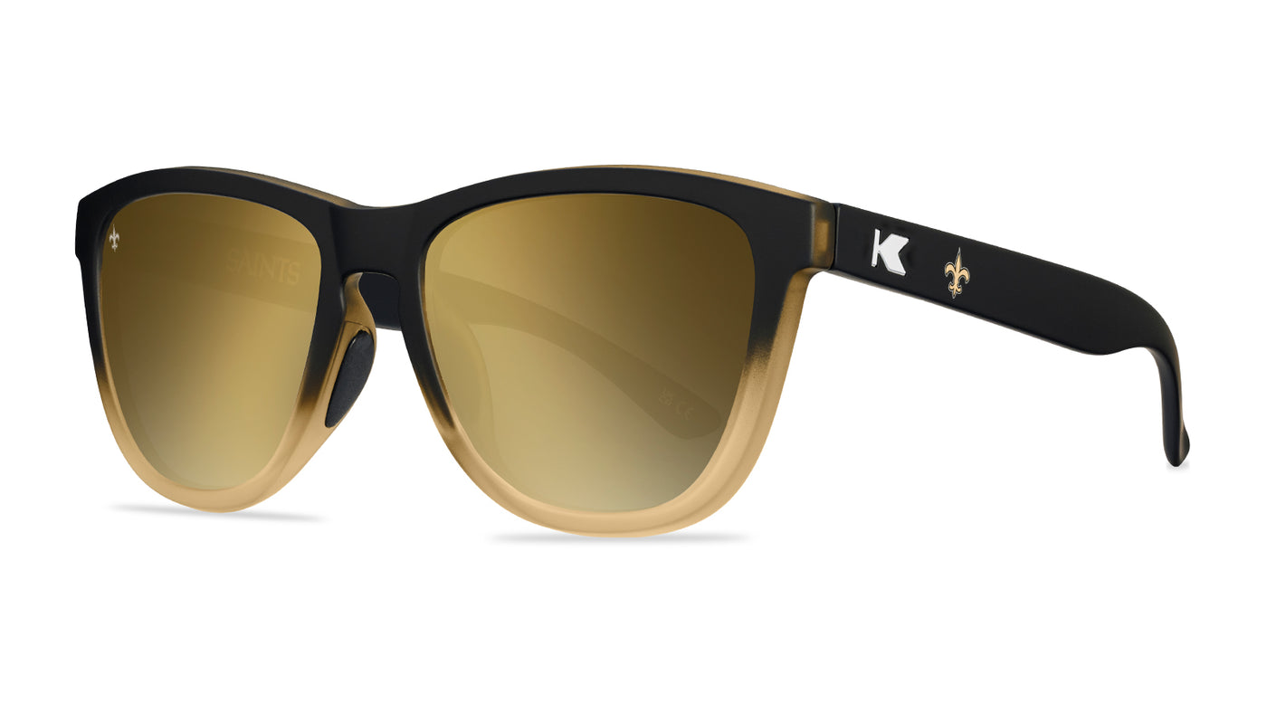 Knockaround and New Orleans Saints Premiums Sport Sunglasses,  Threequarter
