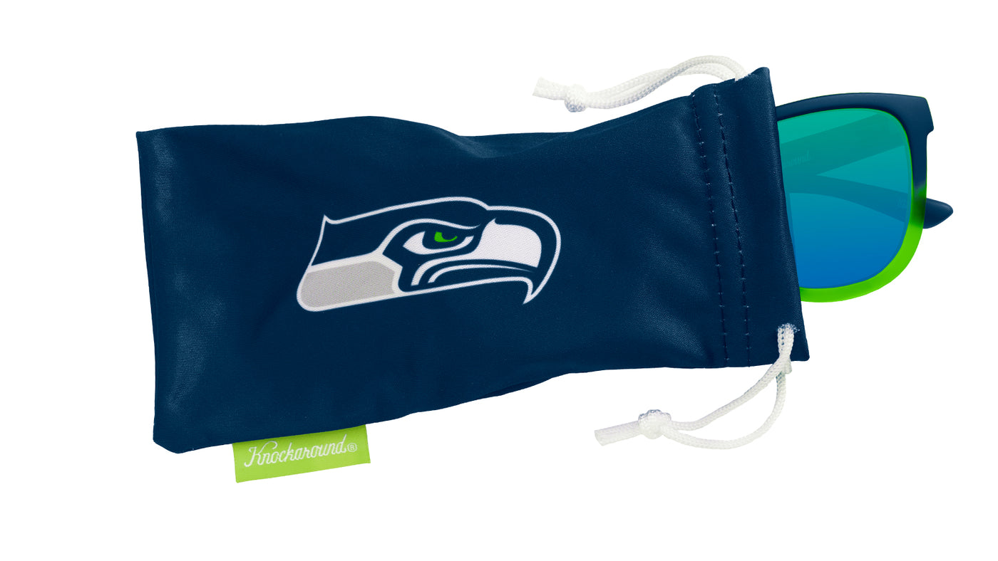 Knockaround and Seattle Seahawks Premiums Sport Sunglasses, Pouch
