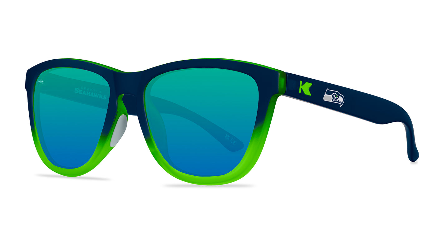 Knockaround and Seattle Seahawks Premiums Sport Sunglasses, Threequarter
