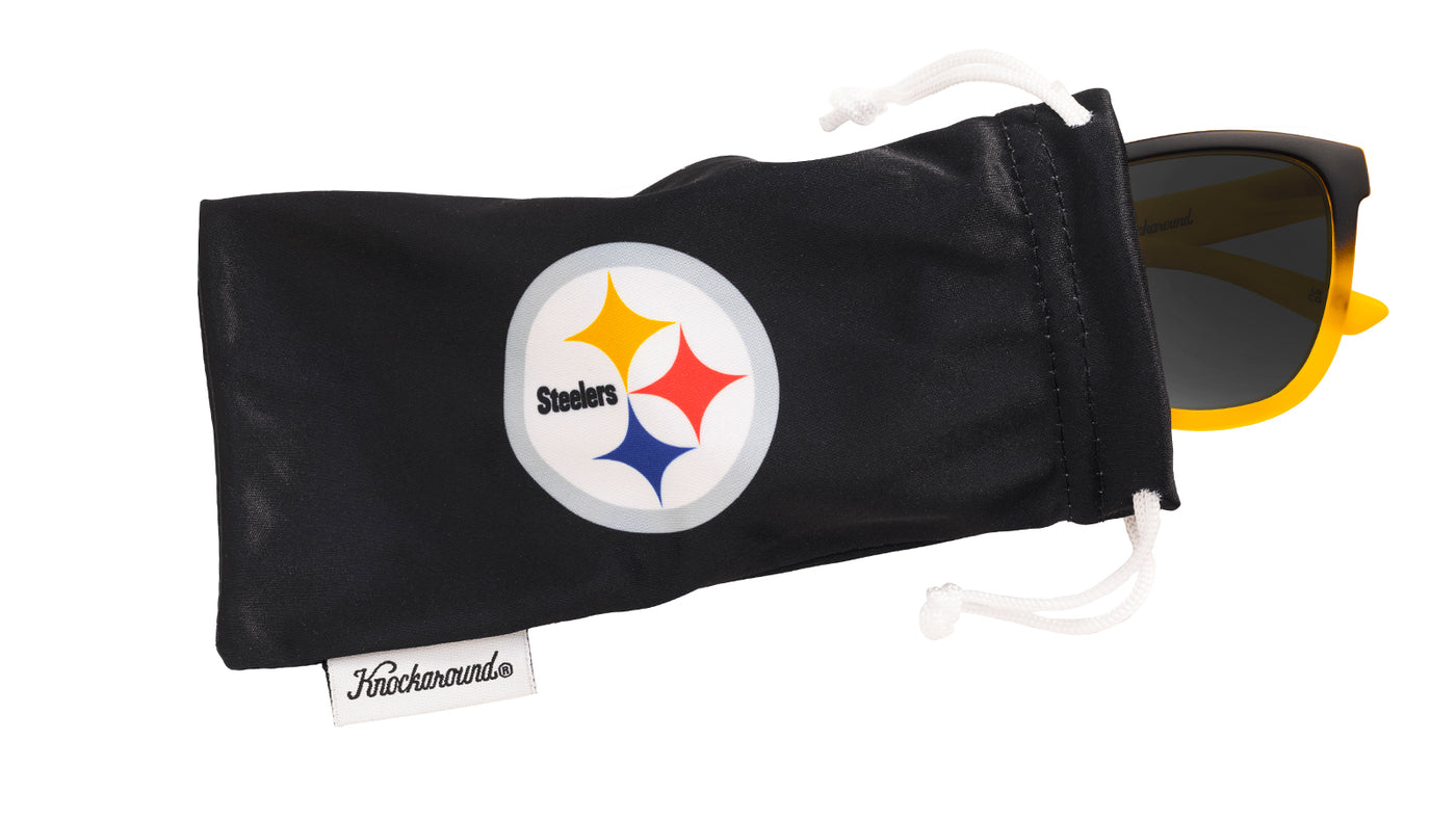 Knockaround and Pittsburgh Steelers Premiums  Sport Sunglasses, Pouch