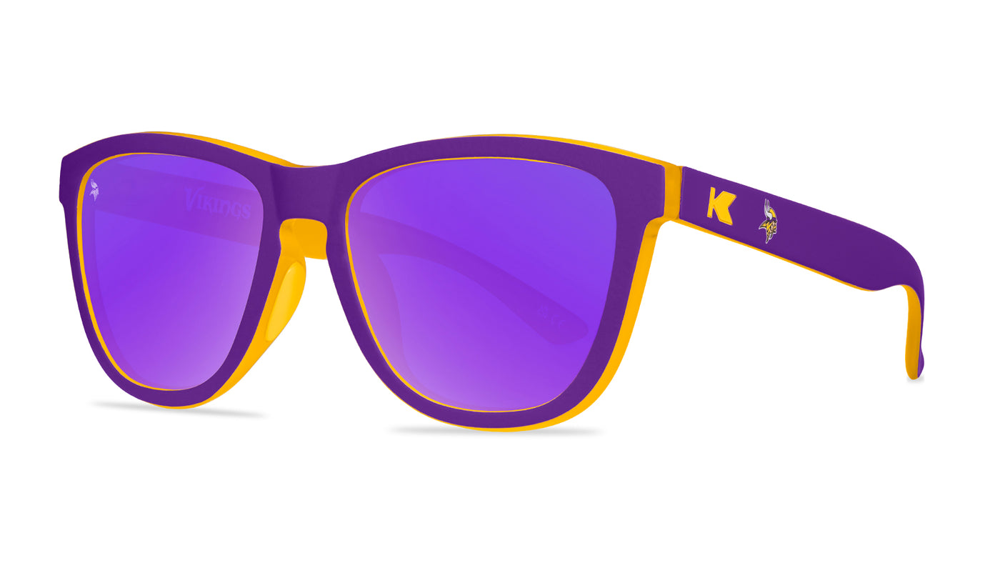 Knockaround and Minnesota Vikings Premiums Sport Sunglasses,  Threequarter