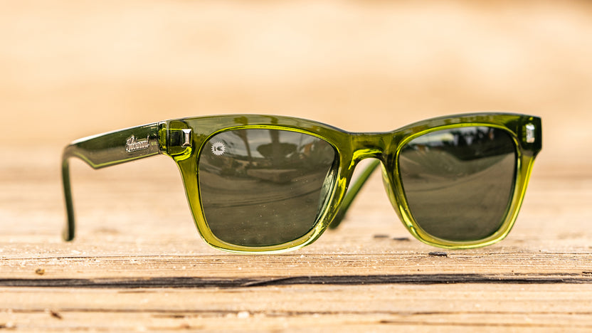 Nori Seventy Nines Sunglasses with Green Lens, Lifestyle