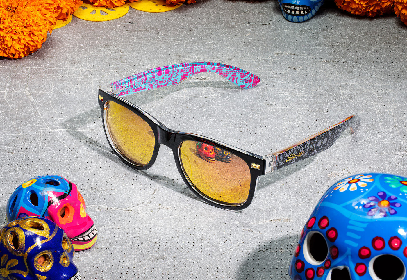 Knockaround Dia De Los Muertos Fort Knocks Sunglasses, Lifestyle