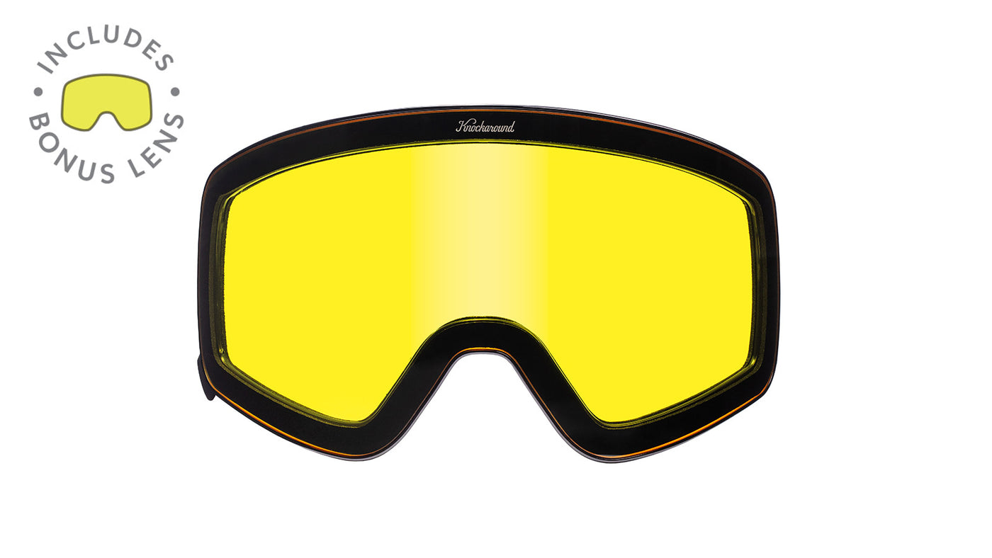 Knockaround Snow Goggles, Clear Yellow, Bonus Lens