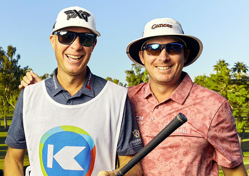 Joel Dahmen and caddie Geno Bonnalie, Knockaround PGA Golfers