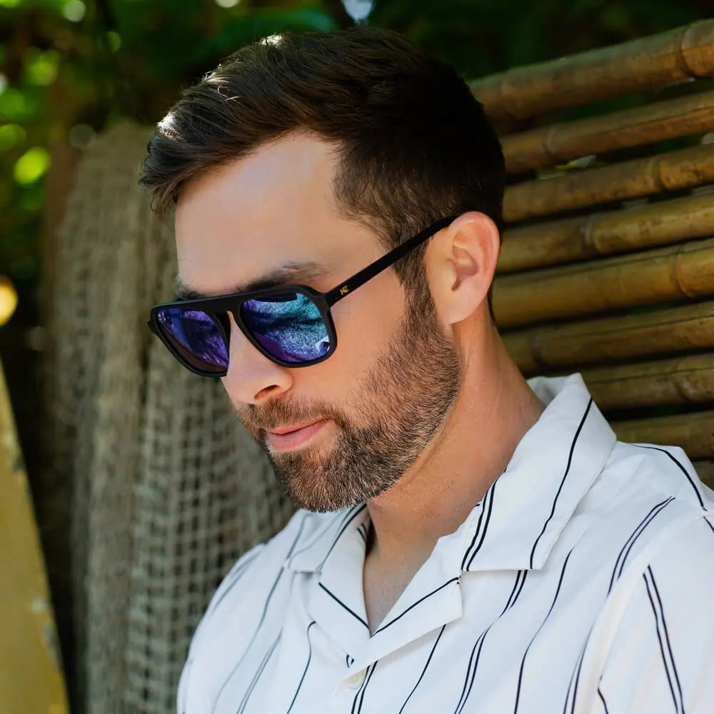 Men wearing Rubberized Navy Rider Pacific Palisades Sunglasses
