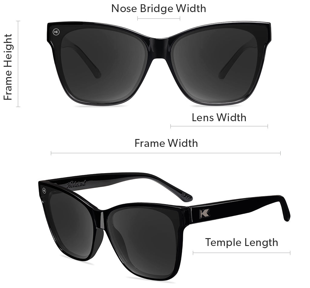 Palomas sunglasses size guide image