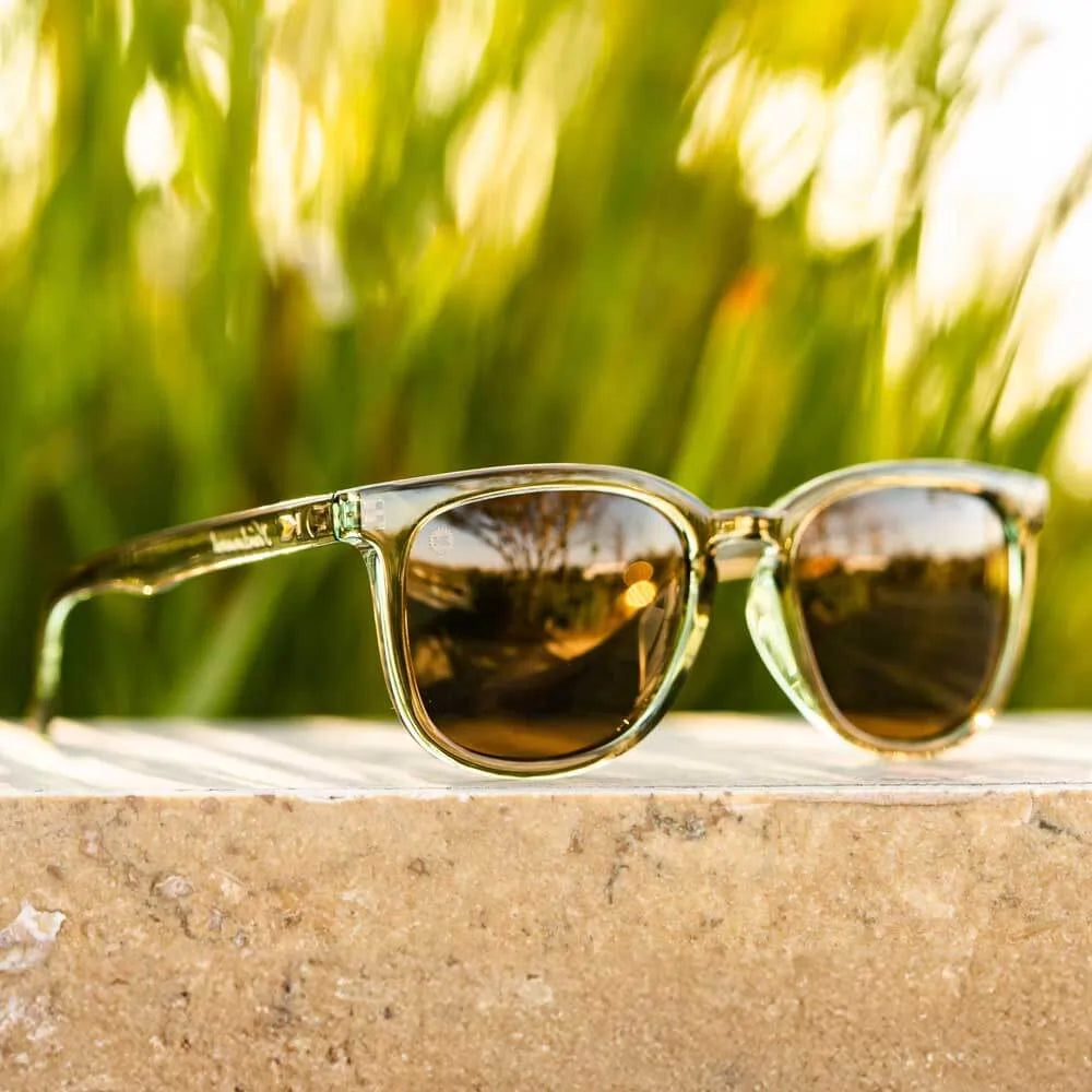 Lifestyle photo of Aged Sage / Amber Paso Robles Sunglasses
