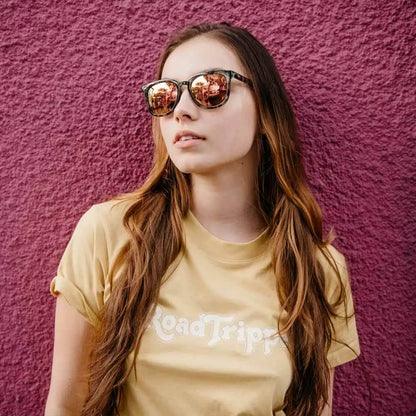 Women wearing Slate Tortoise Shell / Rose Gold Paso Robles Sunglasses
