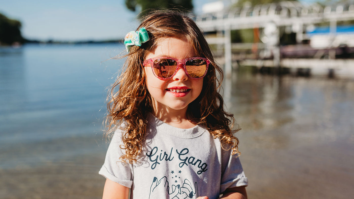 Knockaround Kids Premiums Sunglasses - Pink Sparkle | Female