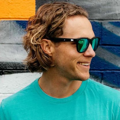 Men wearing Black / Green Moonshine Premiums Sunglasses
