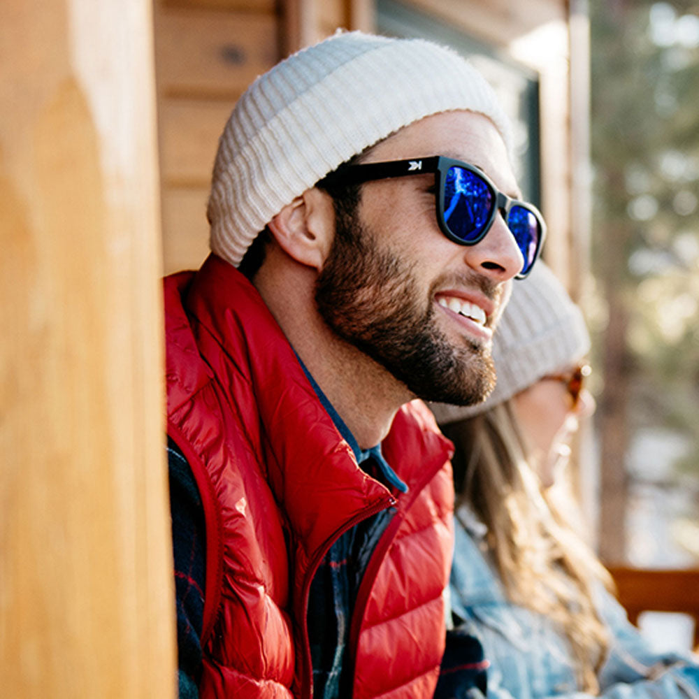 Men wearing Black / Moonshine Premiums Sunglasses
