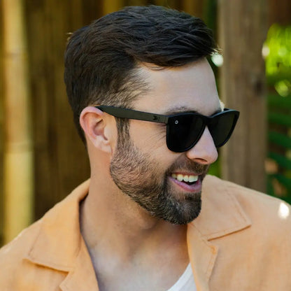 Men wearing Black on Black Premiums Sunglasses
