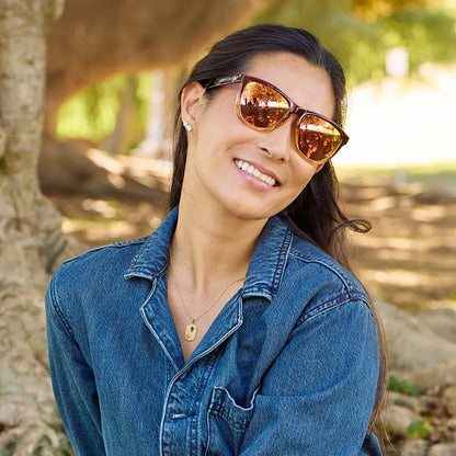 Go to Slide 5 - Women wearing Hot Take Premiums Sunglasses