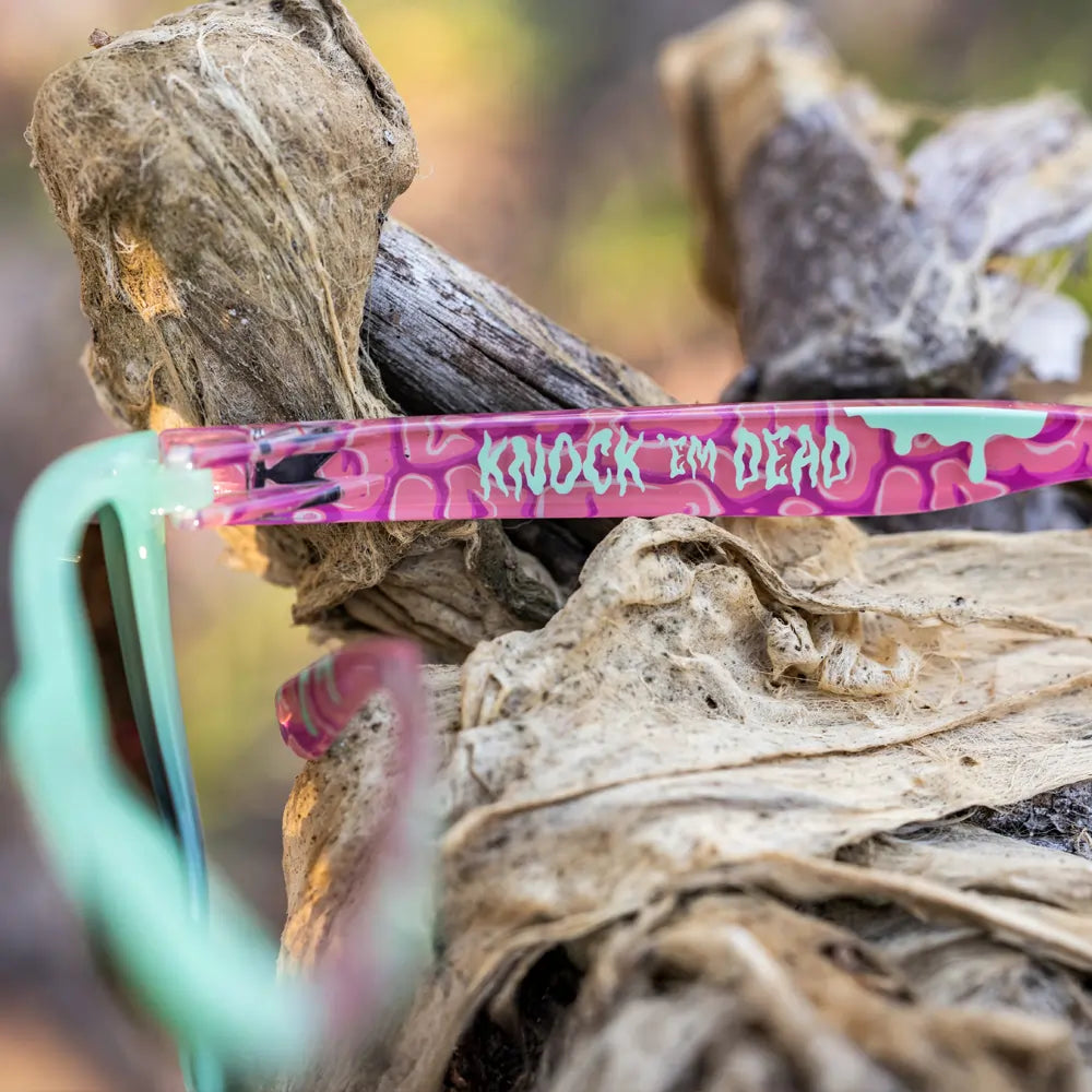 Close Up Lifestyle photo of Knock Em Dead Premiums Sunglasses
