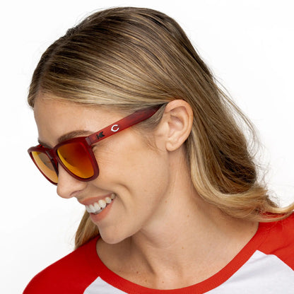 Women wearing Cincinnati Reds Premiums Sport Sunglasses