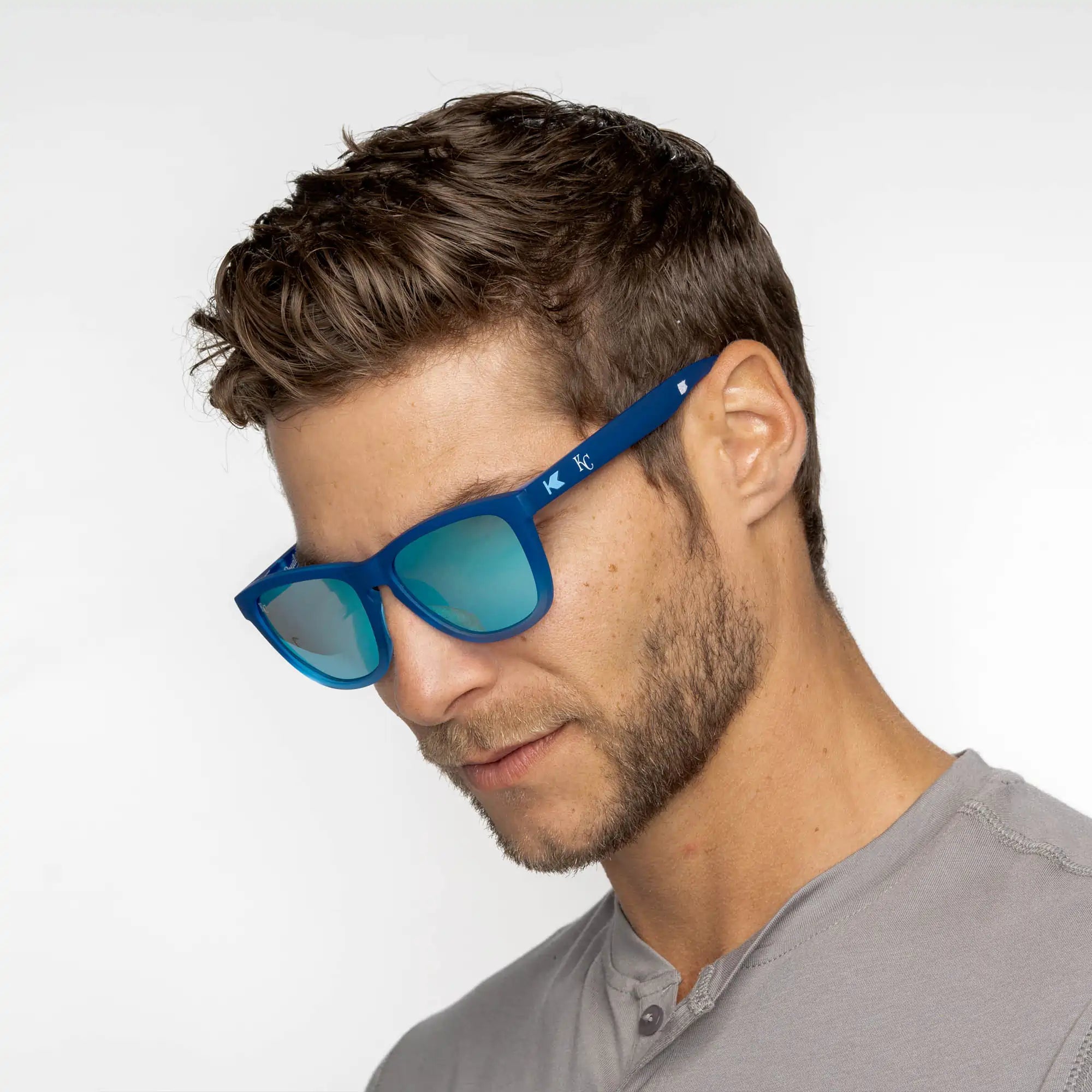 Man wearing MLB Kansas City Royals Sunglasses