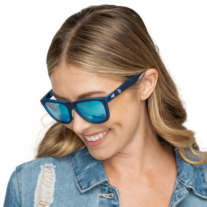 Woman wearing MLB Tampa Bay Rays Sunglasses