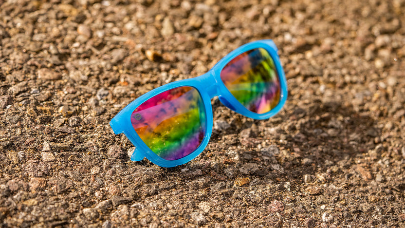 Rainbow Blues Premiums Sport Sunglasses with Rainbow Lens
