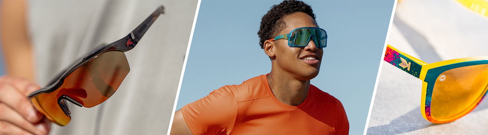 Men's Sunglasses for Running: Man waering Campeones Sunglasses