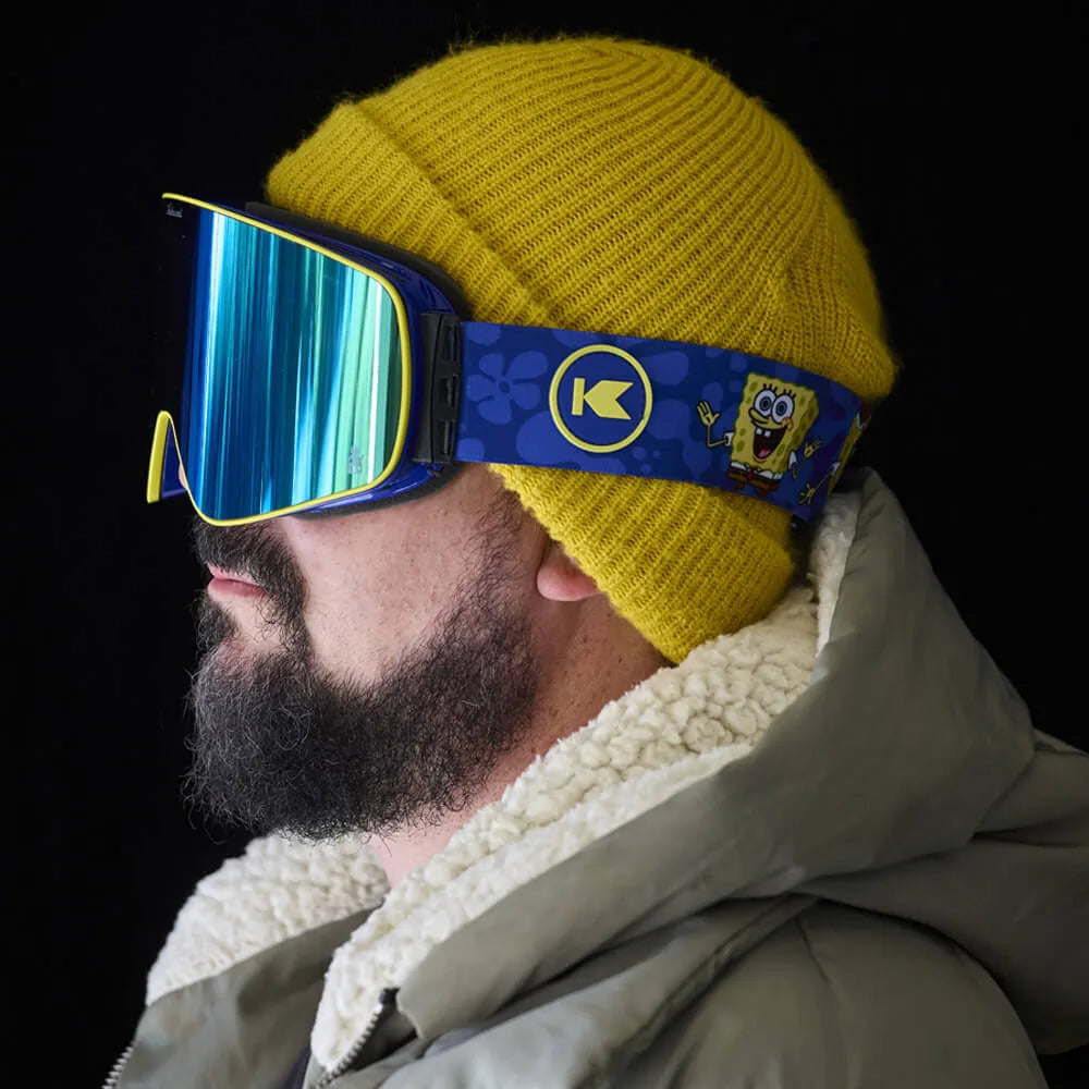 Men wearing SpongeBob SquarePants Slingshots
