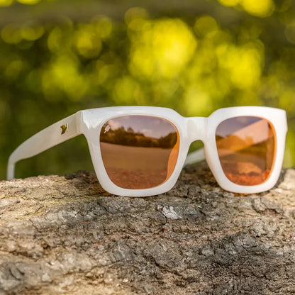 Lifestyle photo of Orange Dreamsicle Songbirds Sunglasses