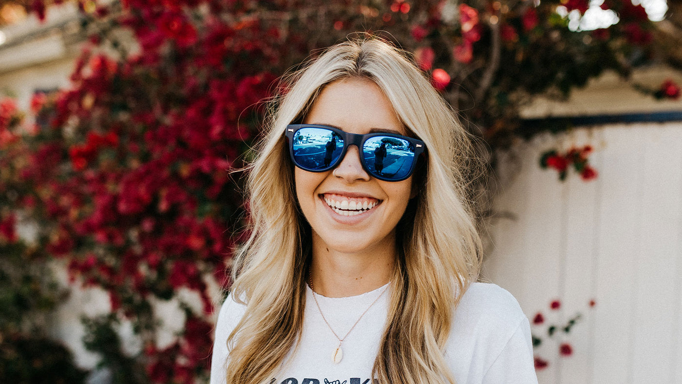 Woman wearing Star Spangled Fort Knocks Sunglasses
