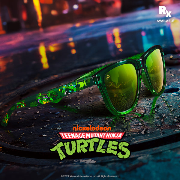 Knockaround x Teenage Mutant Ninja Turtles. © 2024 Viacom International Inc. All Rights Reserved. Rx Available.