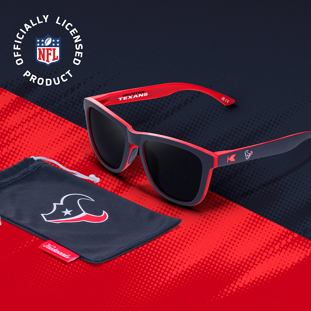 Knockaround and Houston Texans Premiums Sport Sunglasses Mobile Banner