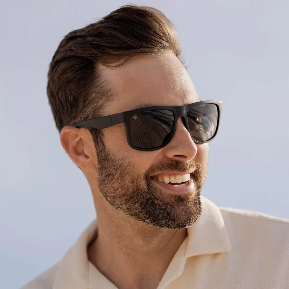 Men wearing Black on Black Torrey Pines Sunglasses
