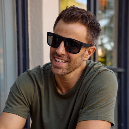 Men wearing Black on Black Torrey Pines Sport Sunglasses
