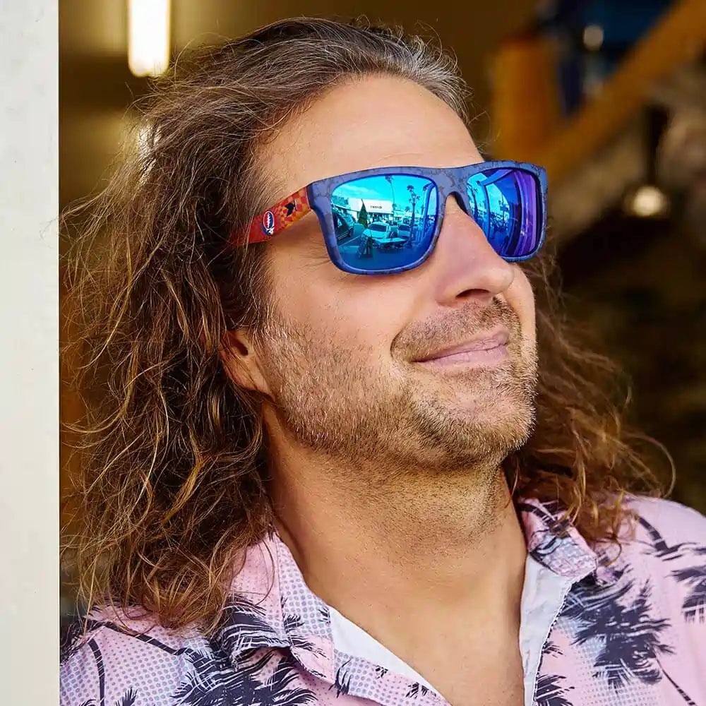 Men wearing Grateful Dead Steal Your Face Torrey Pines Sunglasses
