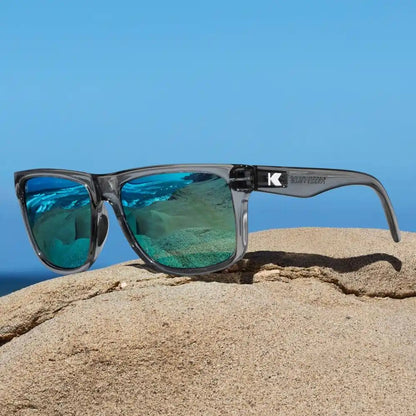Lifestyle photo of Clear Grey / Aqua Torrey Pines Sport Sunglasses
