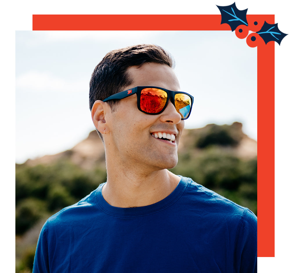 Man wearing Torrey Pines Sunglasses