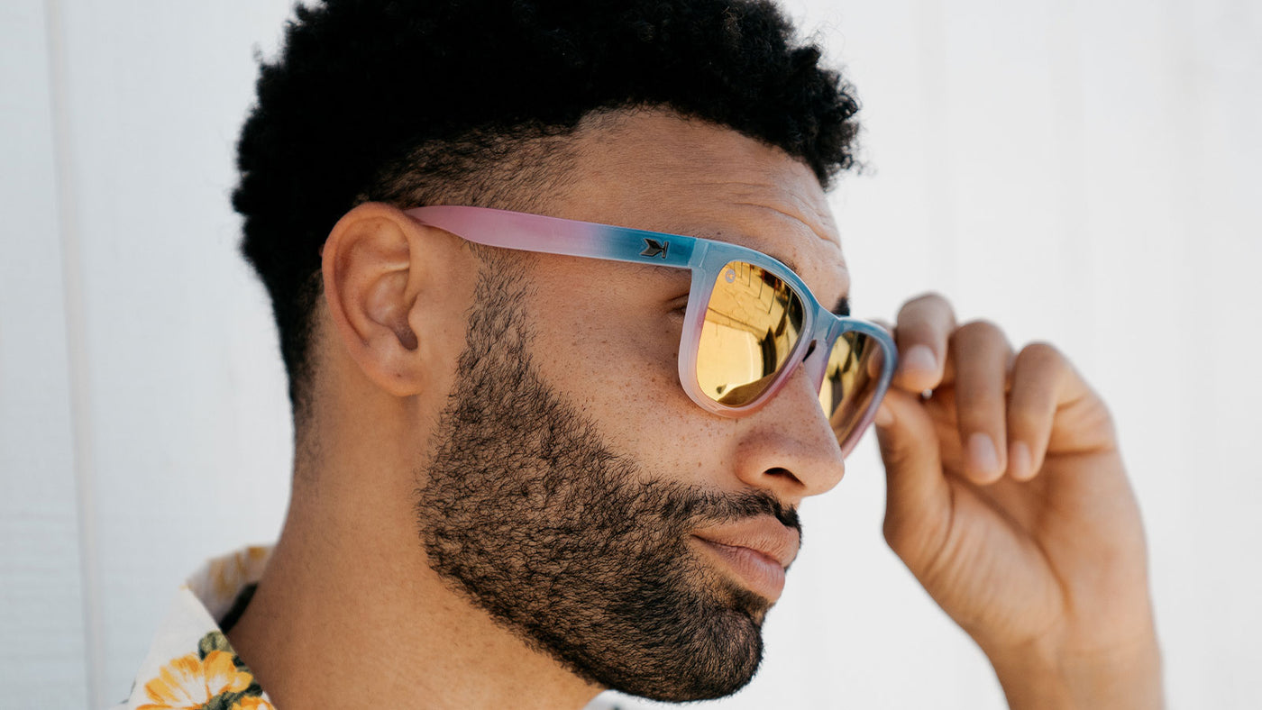Man wearing Tropi-lectric Premiums sunglasses