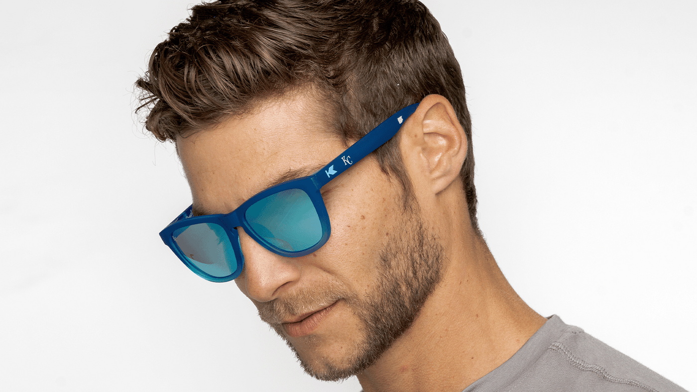 Man wearing MLB Kansas City Royals Sunglasses