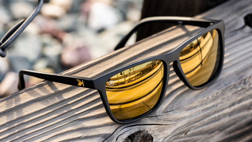 Lifestyle photo of Black Gold Fast Lanes Sunglasses