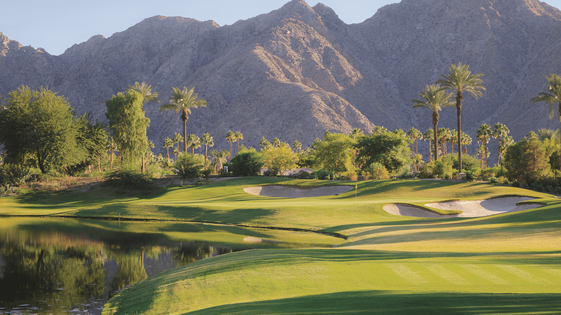 View of a golf course through normal sunglasses