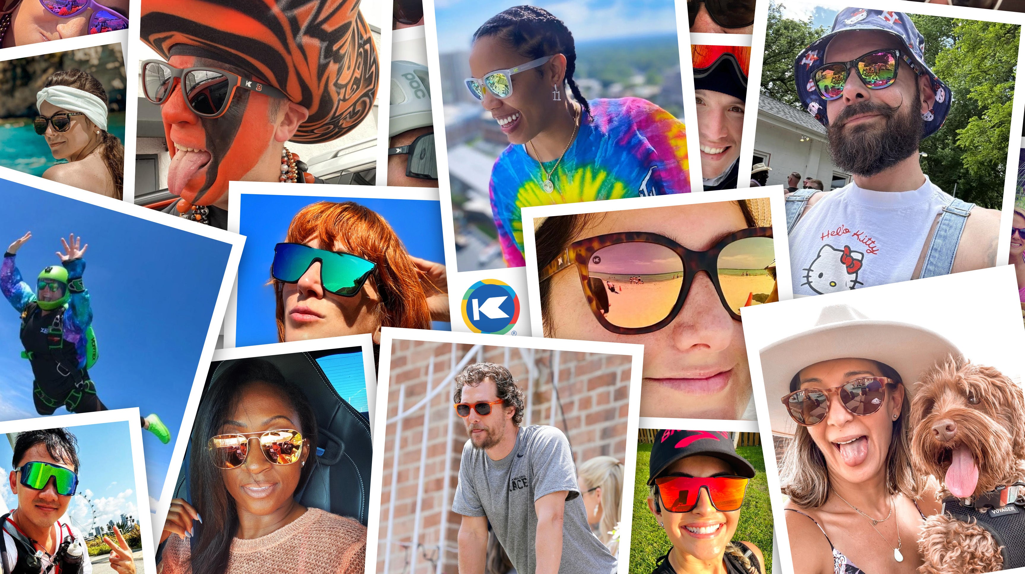 Knockaround customers wearing Knockaround sunglasses