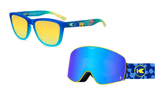 Spongebob SquarePants Premiums Sunglasses and Slingshots Snow Goggles Bundle, Flyover