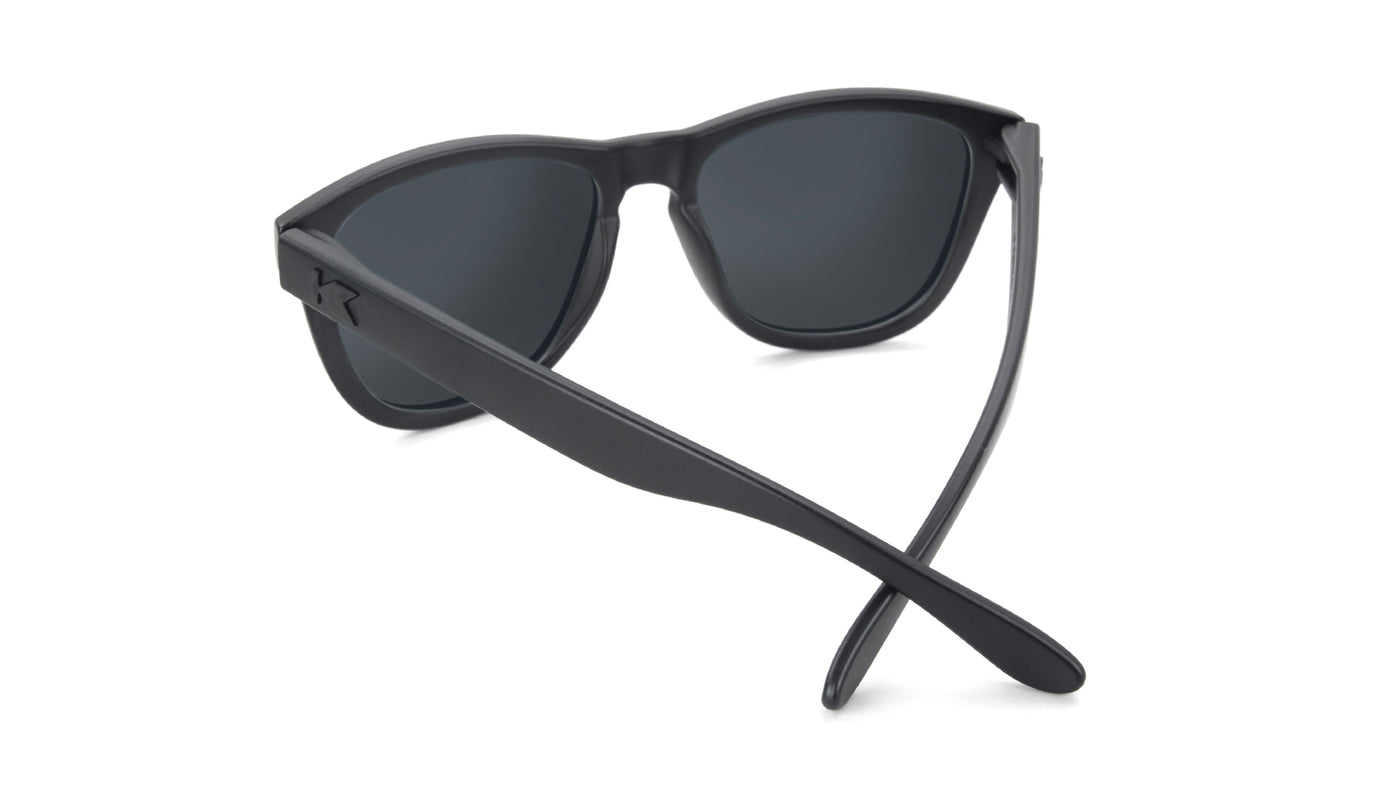 Kid Sunglasses with Matte Black Frame and Polarized Black Smoke Lenses, Back
