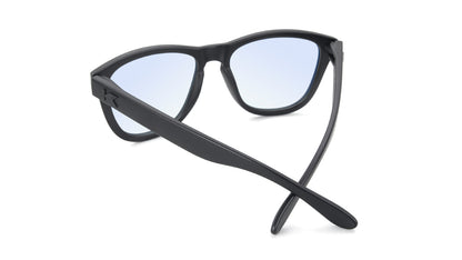 Kids Sunglasses with Matte Black Frame and Clear Blue Light Blocking Lenses, Back