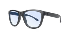 Kids Sunglasses with Matte Black Frame and Clear Blue Light Blocking Lenses, Threequarter