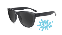 Kid Sunglasses with Matte Black Frame and Polarized Black Smoke Lenses, Flyover