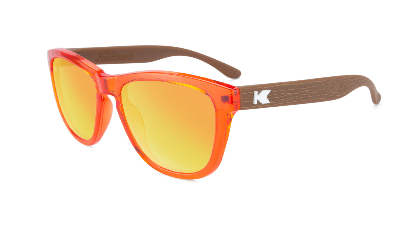 Kids Sunglasses with Campfire Frames and Red Sunset Lenses, Flyover